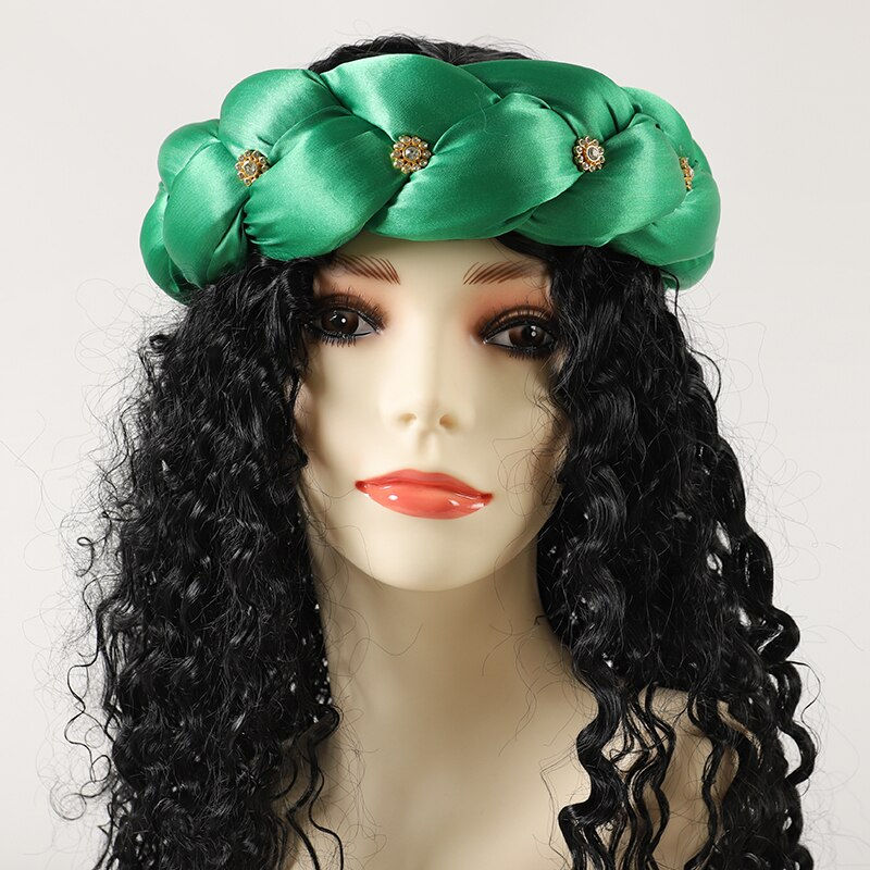 Thumbnail: 2022 Latest Exaggerated big satin twist braid Handmade African Cap Nigerian Wed