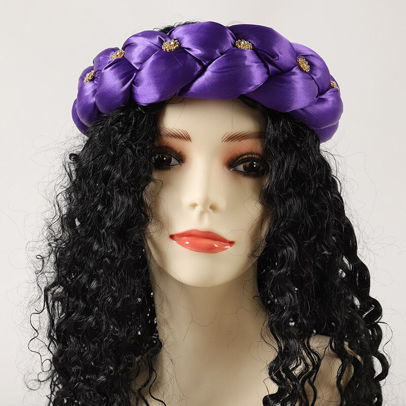 Thumbnail: 2022 Latest Exaggerated big satin twist braid Handmade African Cap Nigerian Wed