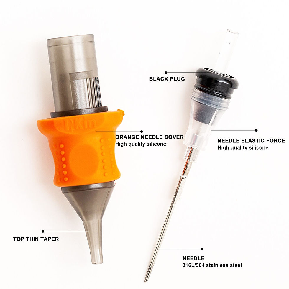 Thumbnail: INKIN Soft Silicone Wrap Tattoo Cartridge Needles Liner Shader Rotary Tattoo Pe