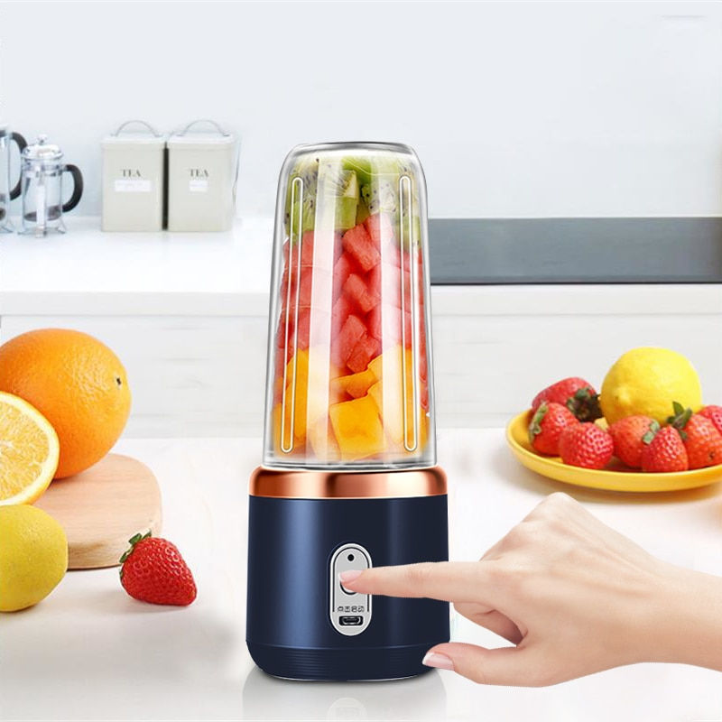 Thumbnail: Portable Small Electric Juicer Stainless Steel Blade Juicer Cup Juicer Fruit Au