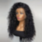 Thumbnail: 180%Density 26Inch Soft Natural Black Long Kinky Curly Preplucked Lace Front Wi