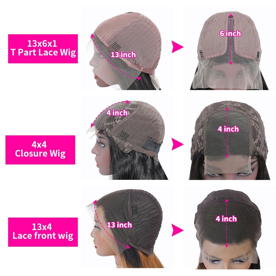 Thumbnail: Lace Front Wigs Kinky Straight Human Hair Wig HD Transparent Yaki Straight Lace