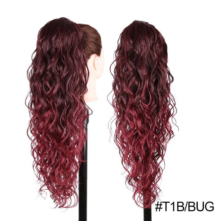 Thumbnail: JULIANNA Synthetic Long Body Wavy Drawstring Ponytail for Women Synthetic Wave 