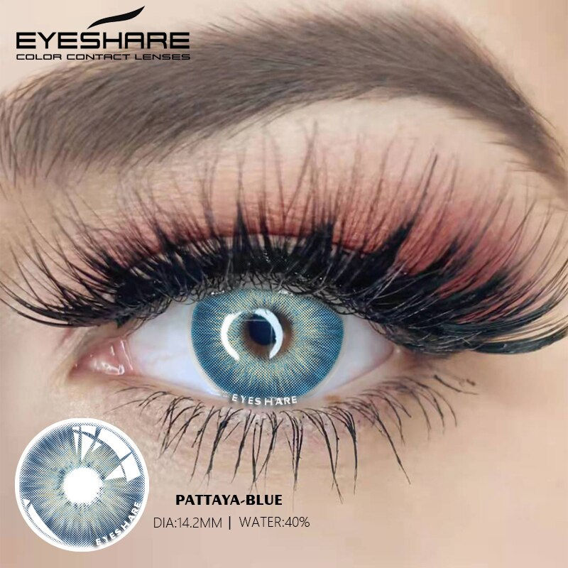 Thumbnail: EYESHARE Natural Color Lens Eyes 2pcs Color Contact Lenses For Eye Blue Beauty 