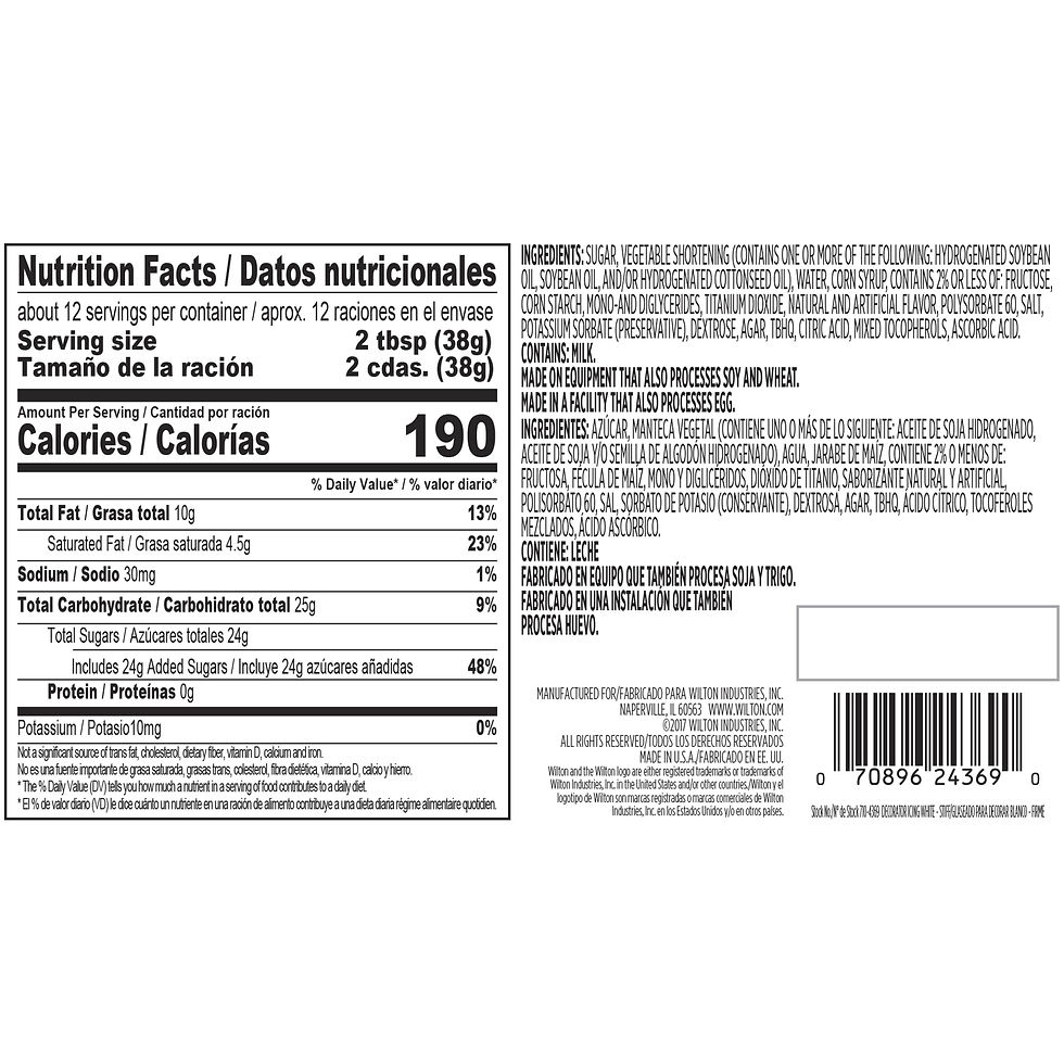 Wilton Ready-to-Use Stiff Consistency White Buttercream Frosting, 16 oz. Tub