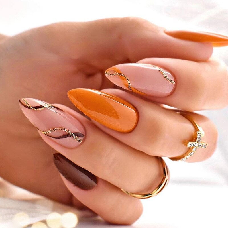 Thumbnail: 24pcs French White Spot Seamless Removable Fake Nails Capsule Full Cover Waterp