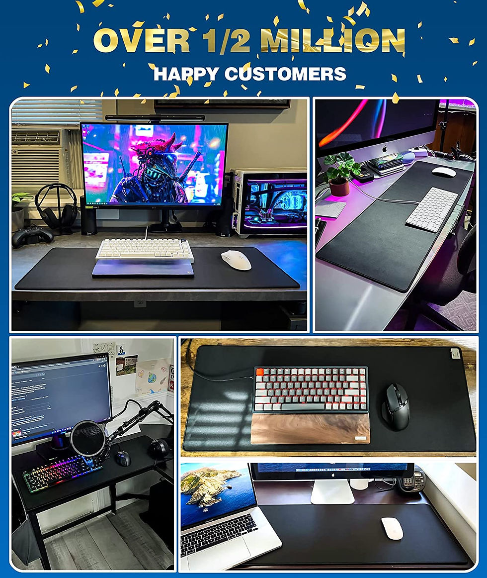 Thumbnail: XXL Mouse Pad Black Mousepad Gamer Lager Computer PC Desk Mat 900X400 Keyboard 