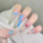 Thumbnail: 24pcs Detachable Finished Fingernails Almond Artificial Fake Nails With Glue Fu