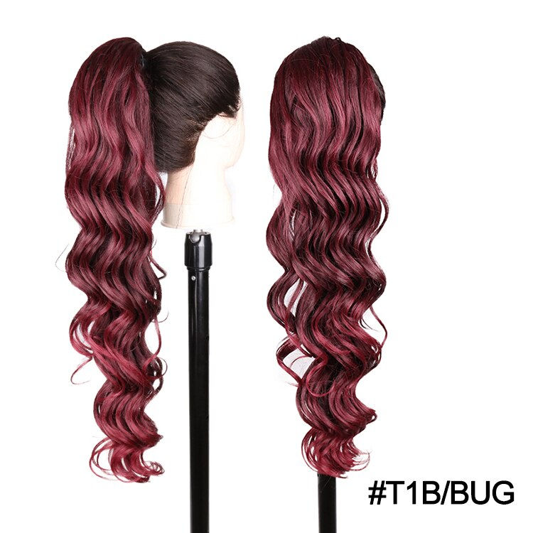 Thumbnail: JULIANNA Synthetic Long Body Wavy Drawstring Ponytail for Women Synthetic Wave 