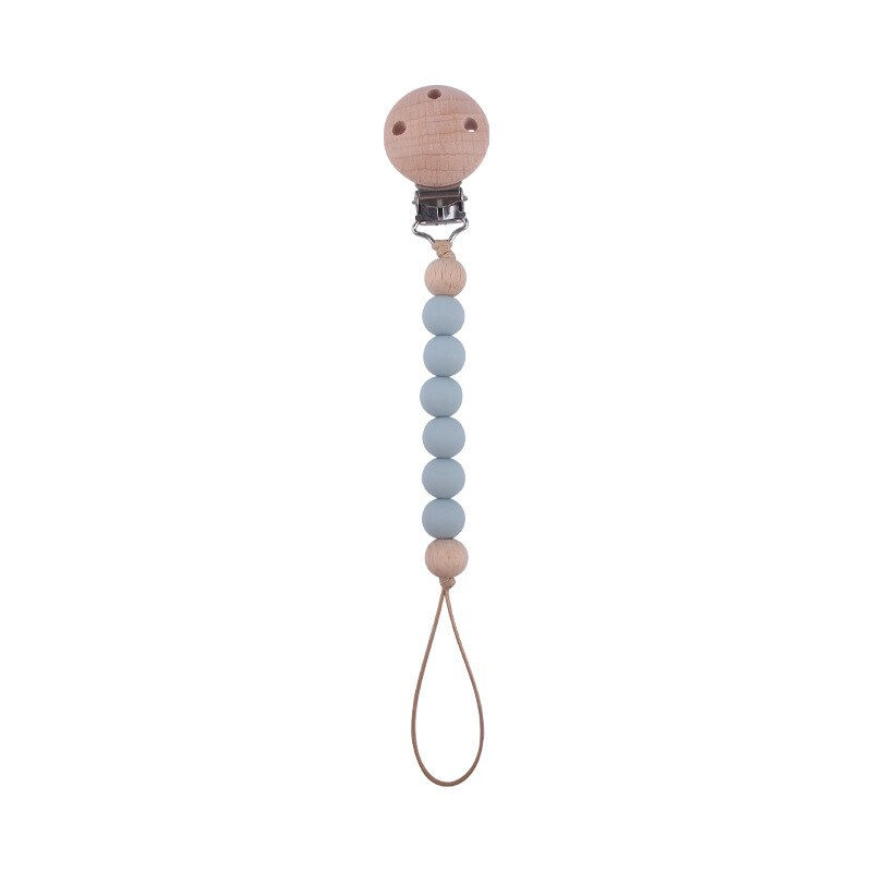 Thumbnail: Beech Silicone Chew Beads Pacifier Clips Dummy Chain Newborn Soother Clips Nipp