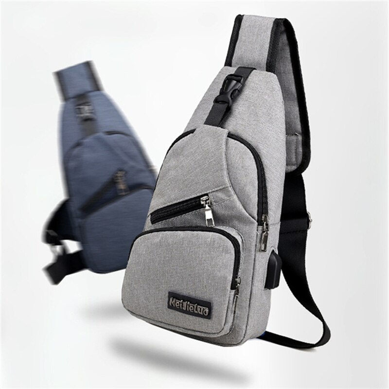 Thumbnail: New Multifunctional Crossbody Bag Usb Charging Leisure Sports Large Capacity Ch