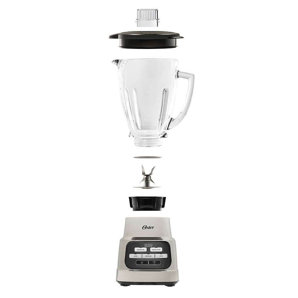 Thumbnail: Oster One-Touch Blender with Auto-Programs and 6-Cup Boroclass Glass Jar