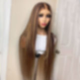 Thumbnail: Soft Preplucked 26"Long 180Density Glueless Highlight Ombre Blonde Silky Straig