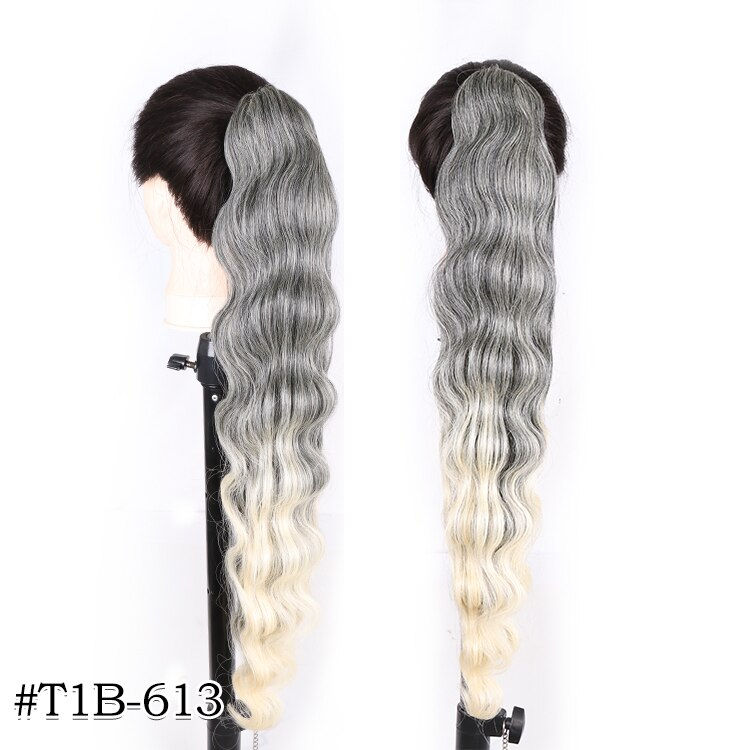 Thumbnail: JULIANNA Synthetic Long Body Wavy Drawstring Ponytail for Women Synthetic Wave 