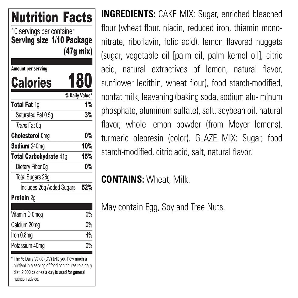 Thumbnail: Krusteaz Meyer Lemon Pound Cake and Glaze Mix, 16.5 oz Box