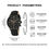 Thumbnail: 1pc Black Quartz Watch Men Roman Dial Watch Fashion Round Date Quartz Watch For