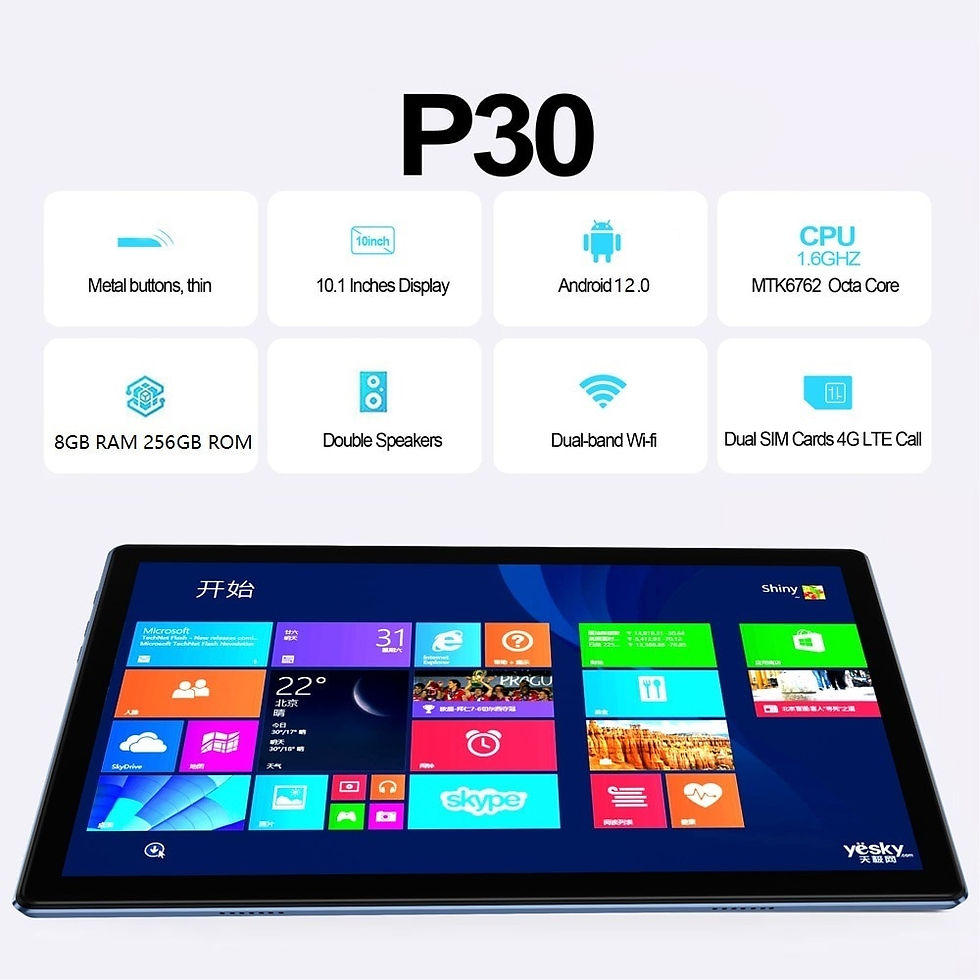 Thumbnail: P30 New 10.1 Inch Android Tablet Octa Core 8GB RAM 256GB ROM Google 4G Network 