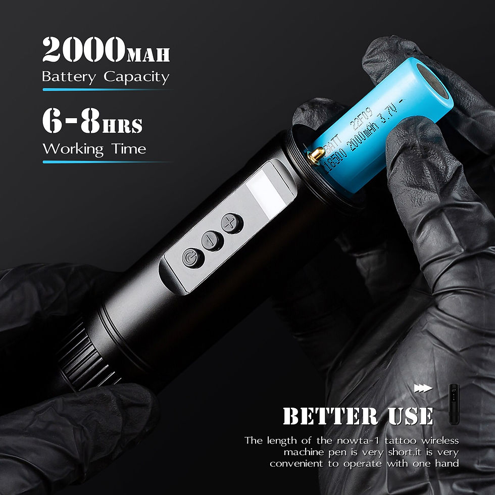 الصورة المصغرة: INKIN NowTa1 Kit Wireless Tattoo Machine Pen LED Display 2000mAh Battery Real W