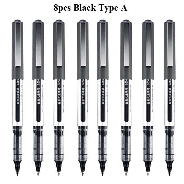 Thumbnail: Deli Rollerball Pens, 0.5mm Quick-drying Liquid Ink Stick Ballpoint Blue Gel Pe