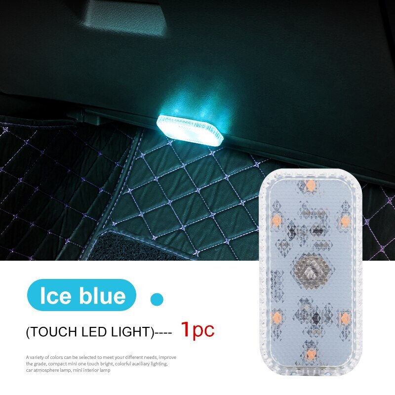 Thumbnail: LED Touch Light Mini Wireless Car Interior Lighting Auto Roof Ceiling Reading L