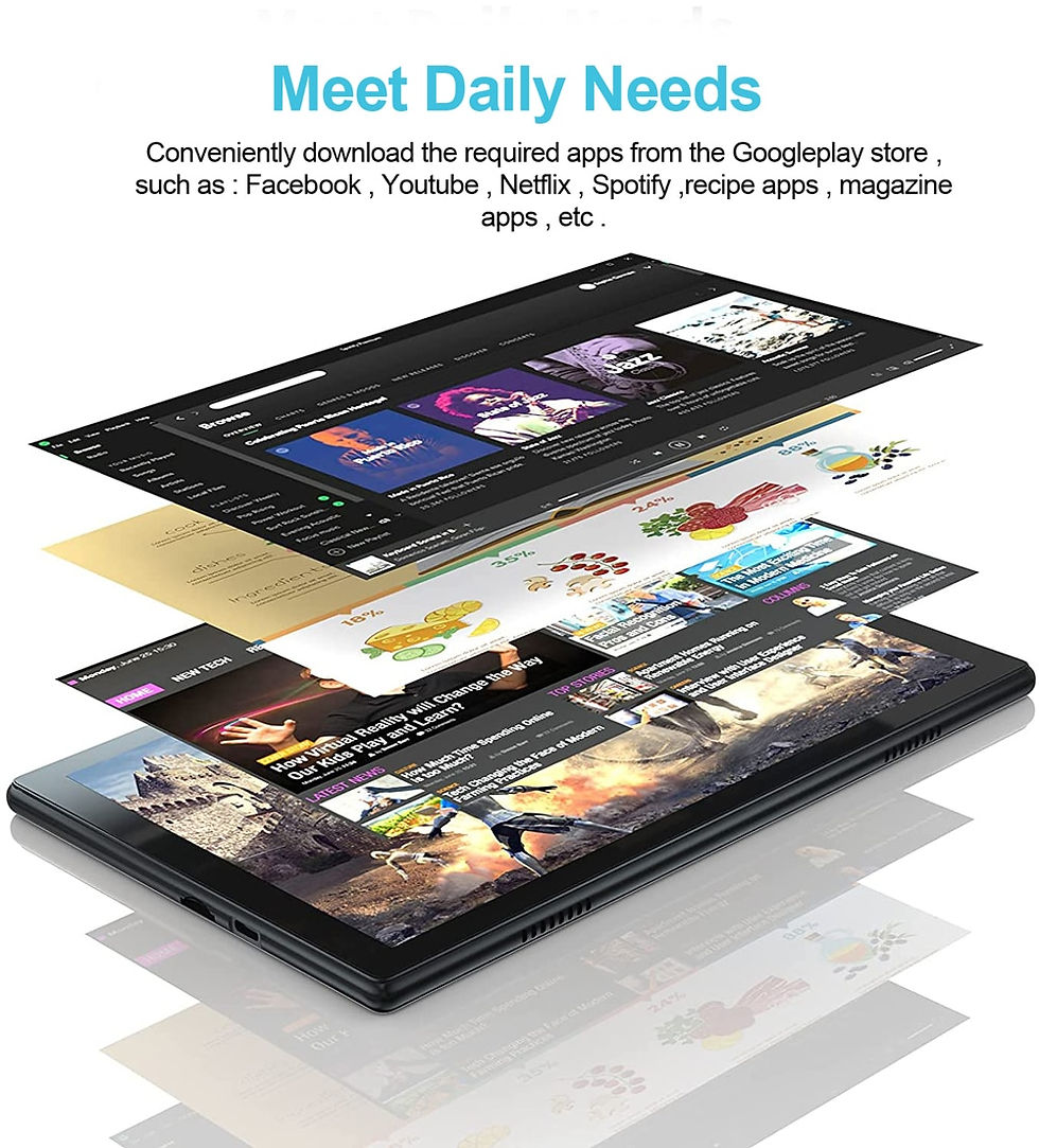 Thumbnail: 10.1 Inch Tablets 6GB RAM 128GB ROM 1280x800 HD Android 11 Tablet 4G LTE Networ