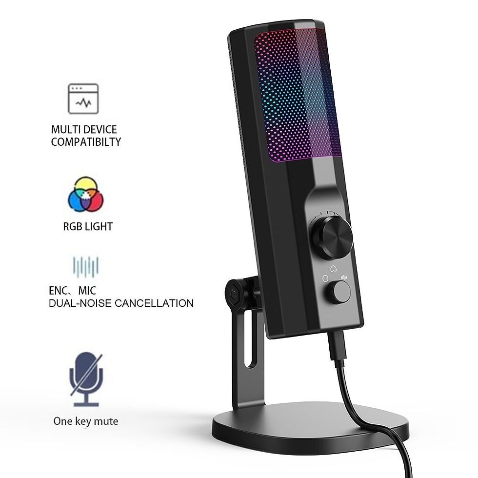 Thumbnail: RGB ENC MIC Noise Cancelling USB Gaming Desktop Condenser Podcast Micphones wit