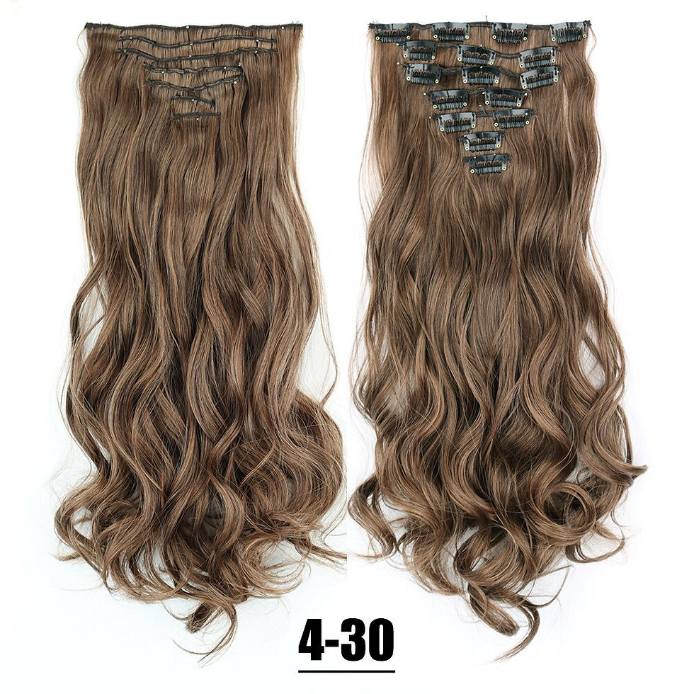 Thumbnail: Synthetic 16 Clips In Hair Extensions 7Pcs/Set Long Wavy Hairstyles 24Inch 140G