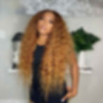 Thumbnail: Preplucked Soft 180%Density 26Inch Long Ombre Blonde Kinky Curly Lace Front Wig