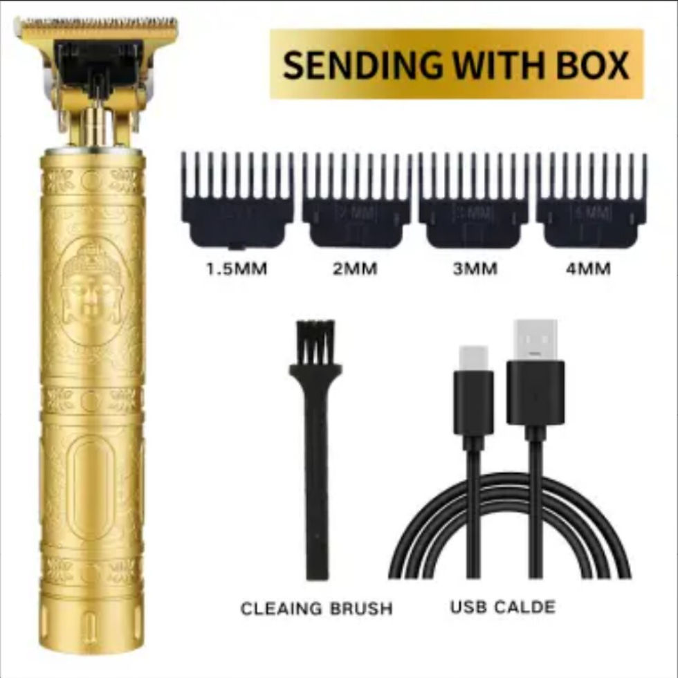 Thumbnail: Electric Haircutter for Men USB Rechargeable Rechargeable Golden Buddha Razor E