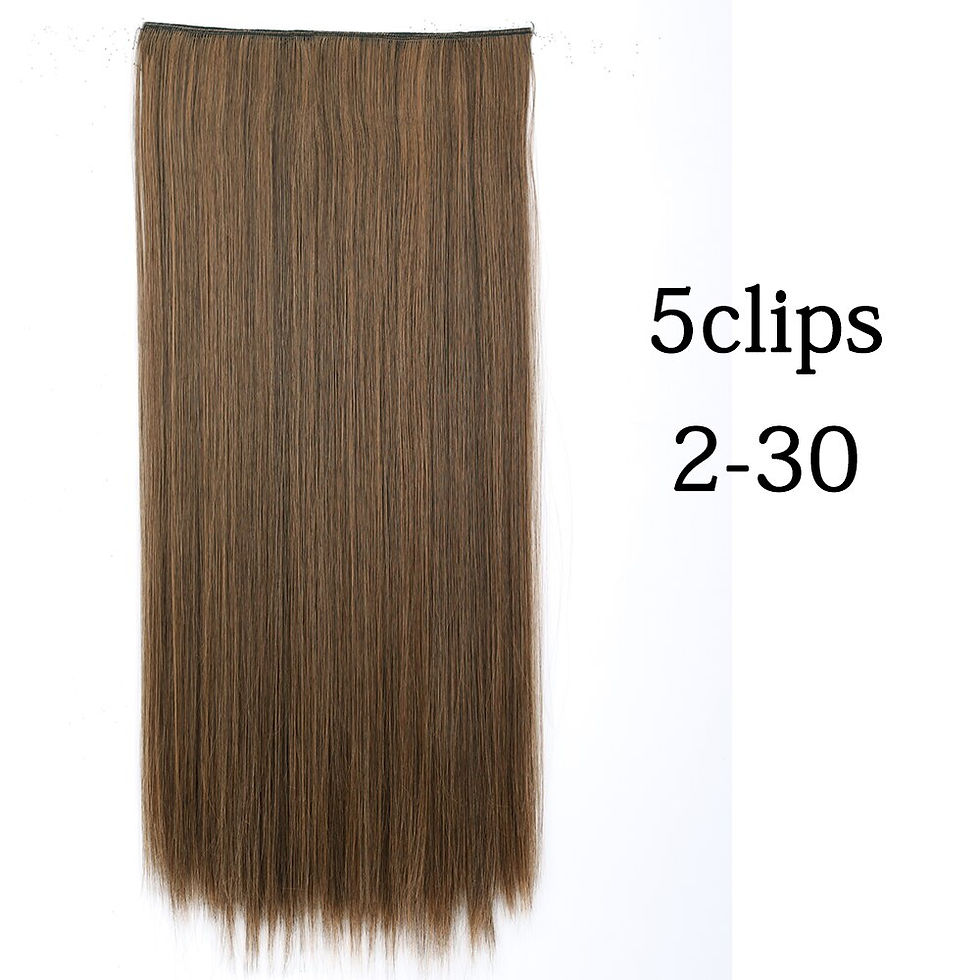 Thumbnail: Synthetic Long Straight Hairstyles 5 Clip In Hair Extensions Blonde Brown 22 32