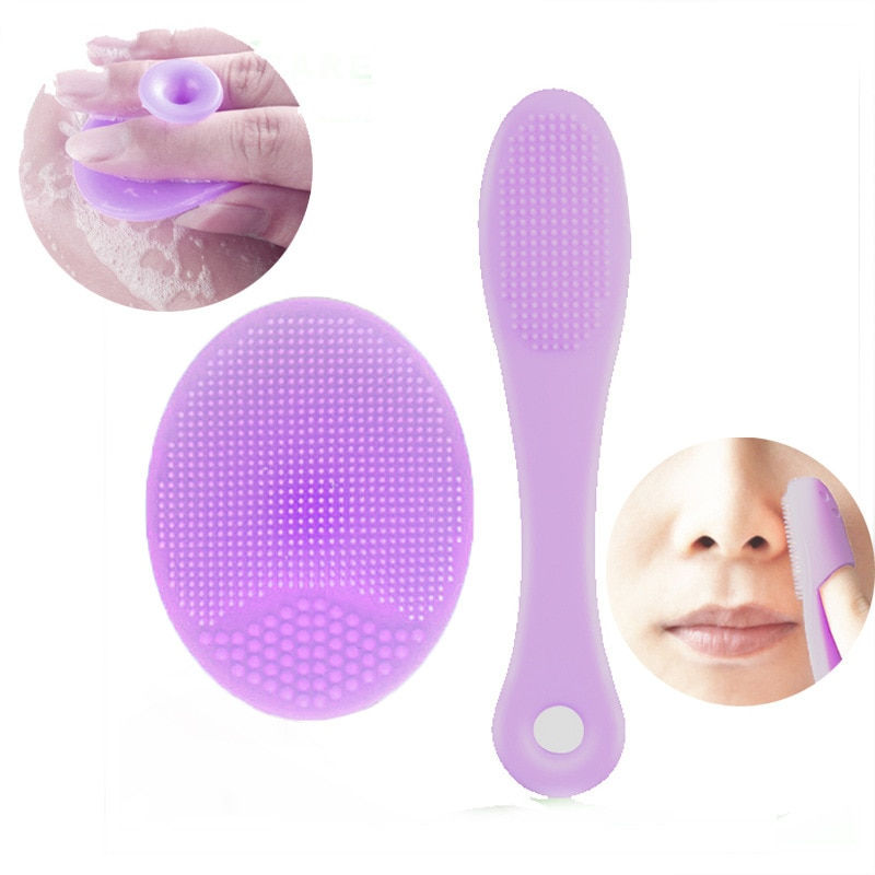 Silicone cleansing brush with handle super soft water drop face washing brush r