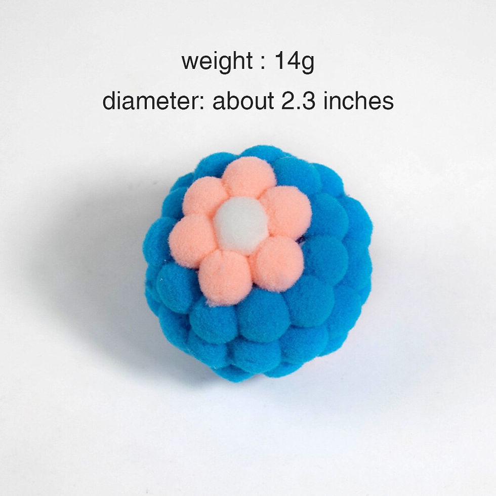 Thumbnail: Interactive Cat Bouncy Ball Toys Dog Colorful Rainbow Kitten Funny Plush Ball C