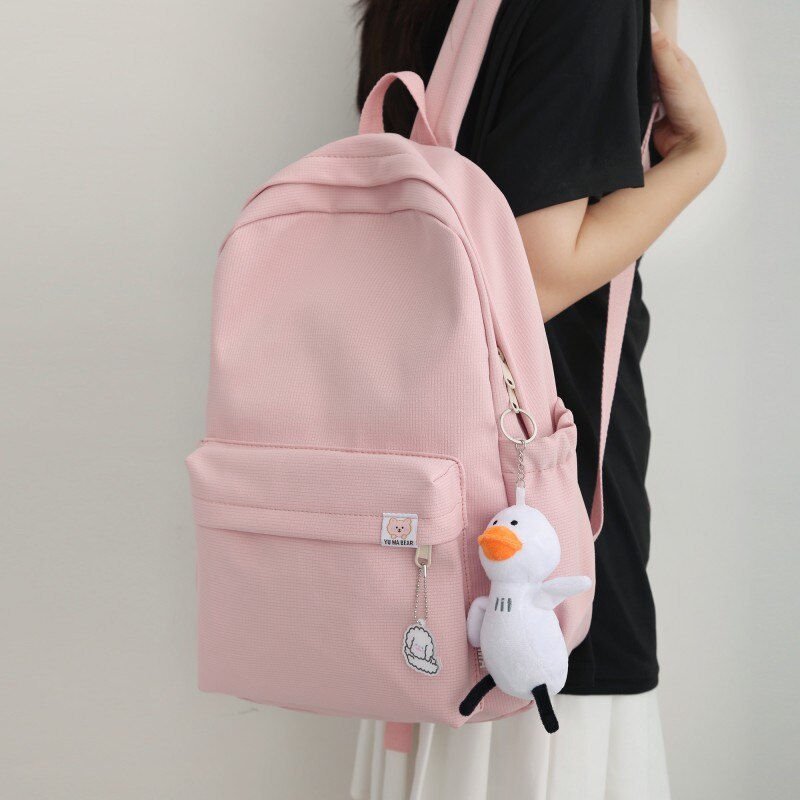 Thumbnail: Sweet Soft Sister Solid Color Large Capacity Student Schoolbag 2022 School Seas