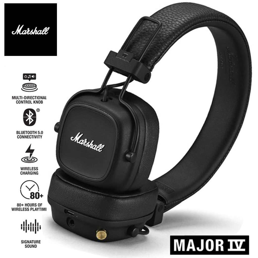 Marshall MAJOR IV Bluetooth Wireless Headphones Wireless Earphones Deep Bass Fo