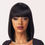 Miniaturbild: Human Hair Wigs for Black Women Short Bob Straight Hair Wigs with Bangs Brazili