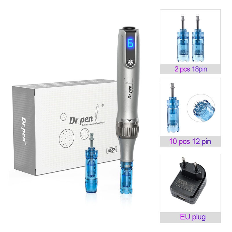 Dr. pen Ultima M8S Wireless Professional Derma Pen with 12 Needle for Hair Gro
