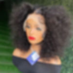 Soft 180%Density 26Inch NaturalShort Bob Kinky Curly Lace Front Wig For Women W