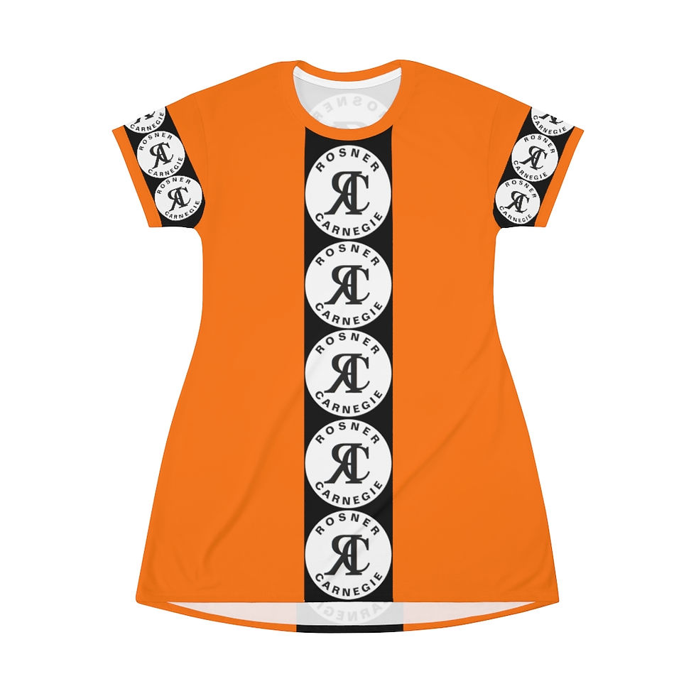 Thumbnail: ROSNER CARNEGIE NYC® PY-NYC-WDS-AOPTD-BD-1-2000-1-10 BABY DOLL DRESS - ORANGE