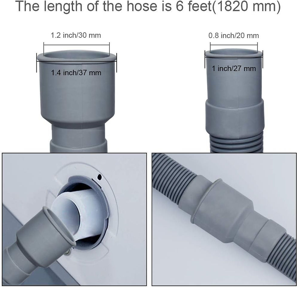 Thumbnail: MyLifeUNIT Washing Machine Drain Hose, Washer Drain Hose Extension Kit with 1 E