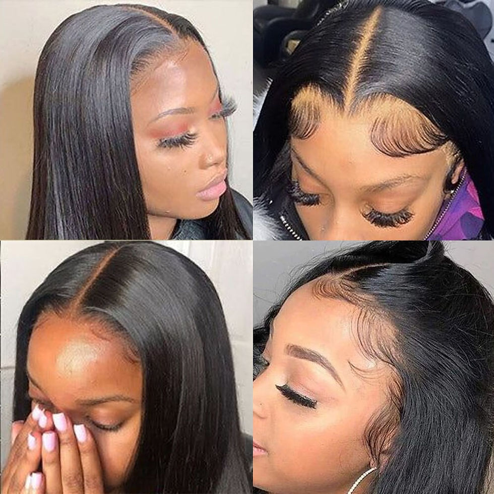 Thumbnail: Bone Straight HD 13x6 Lace frontal wig Transparent 13x4 Lace Front Human Hair W