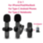 Миниатюра: 2.4G Wireless Lavalier Microphone Noise Cancelling Audio Video Recording for iP