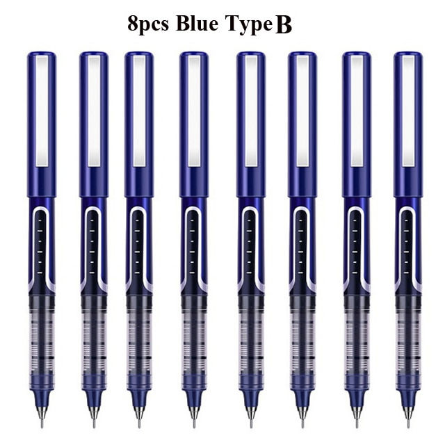 Thumbnail: Deli Rollerball Pens, 0.5mm Quick-drying Liquid Ink Stick Ballpoint Blue Gel Pe