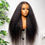 Miniaturbild: Natural Black Soft Long 28inches 200Density Yaki Kinky Straight Deep Lace Front