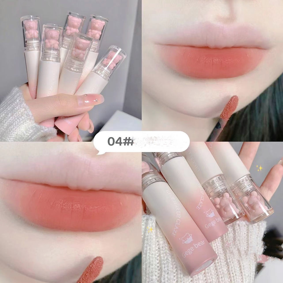 Thumbnail: 2023 Bear Velvet Lipstick Cute Lip Glaze Girl Pure Desire Casual Look Chestnut 