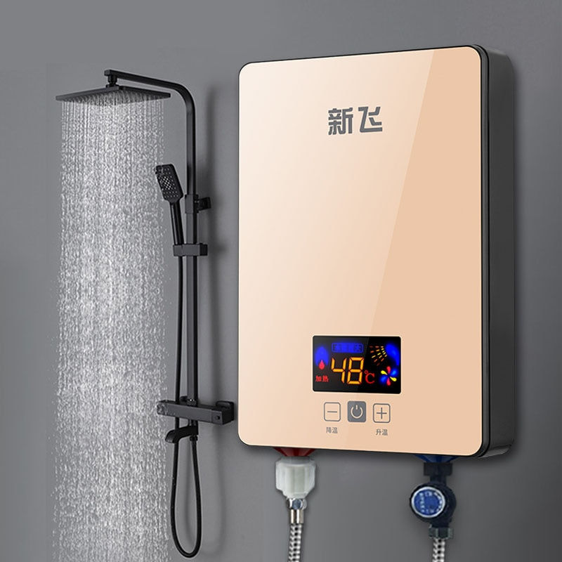 Thumbnail: Instant Electric Water Heater Shower Thermostat Small Intelligent Rapid Heating