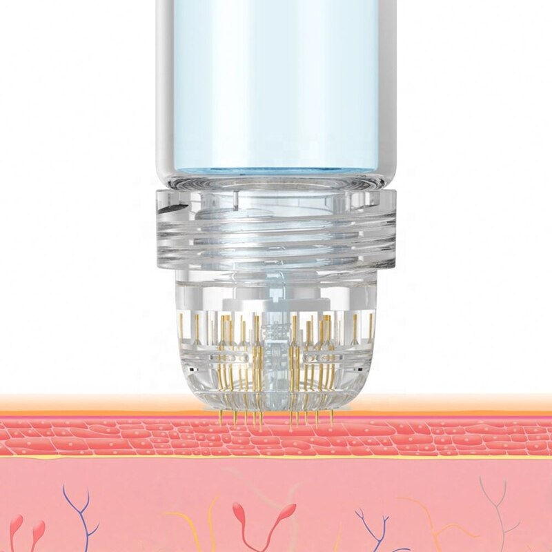 Thumbnail: Stainless Steel Gold Tips Derma Stamp Mesotherapy HN20 Needles Hydra Micro Need