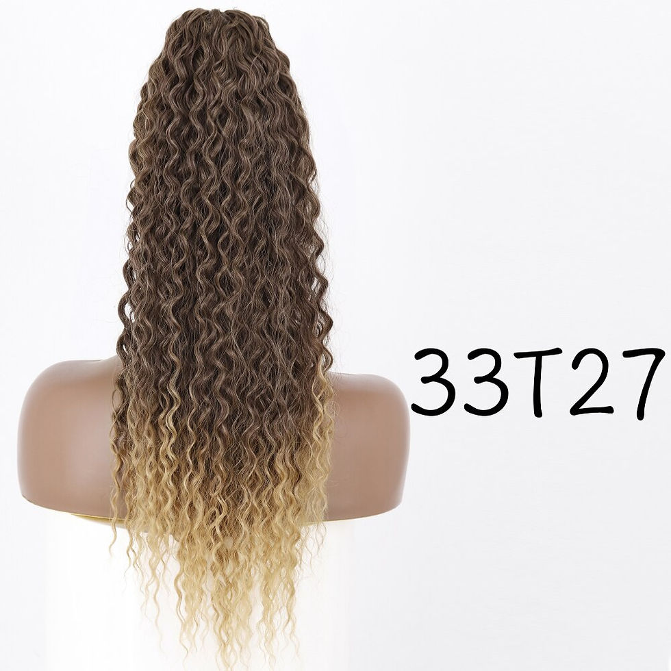 Thumbnail: LISI GIRL Synthetic Drawstring Curly Ponytail Hairpiece Clip In Hair Extensions