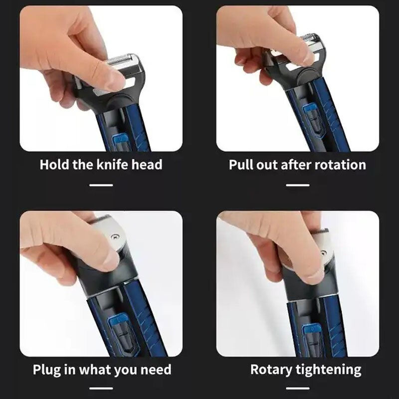 Thumbnail: 3 in 1 Shaver Nose Beard Shaver Trimmer Multi Functional Beard Shaving Machine 