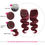 Thumbnail: Vallbest 32 Inch 99J Body Wave Bundles With Closure Brazilian Wavy Burgundy Hum