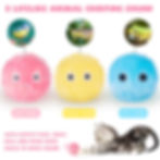 Thumbnail: Pet Smart Fun Cat Toy Ball Simulate Birds Frog Sound Electric Catnip Training T